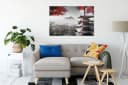 Pixxprint Leinwandbild Japanischer Tempel im Herbst Bunt Bild 1
