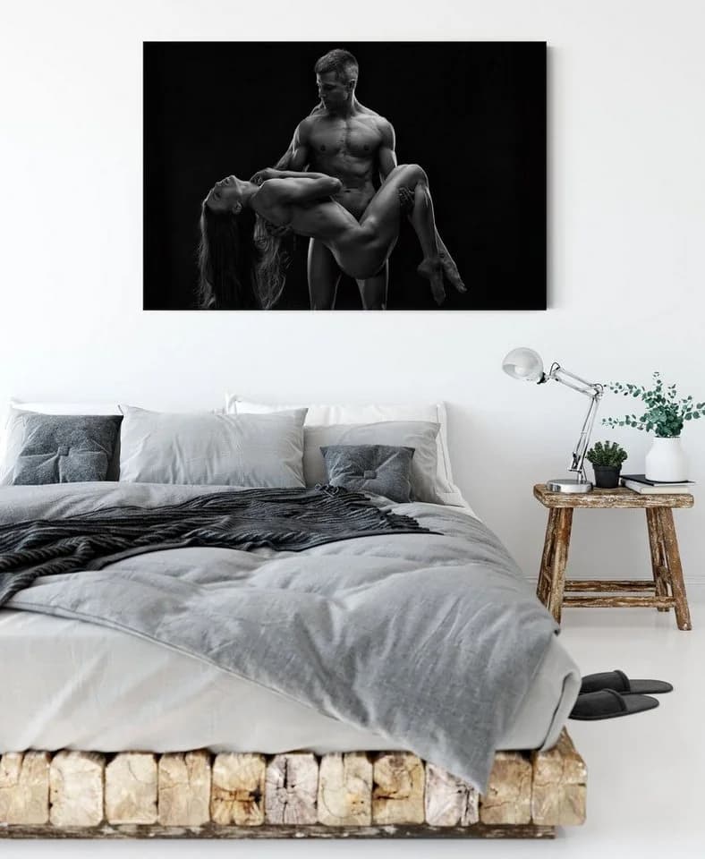 Pixxprint Leinwandbild Nude sexy Paar Bunt - Bild 3