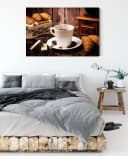 Pixxprint Leinwandbild Kaffee Bunt Echtholzrahmen Bild 3