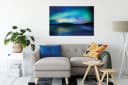 Pixxprint Leinwandbild Finnische Polarlichter Modern Bunt Bild 1