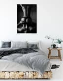Pixxprint Leinwandbild Erotisches Paar Bunt Schwarz Bild 3