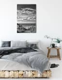 Pixxprint Leinwandbild Weg zum Strand am Meer Bunt Bild 3