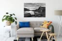 Pixxprint Leinwandbild Sonnenaufgang Fjord Norwegens Bunt Bild 1