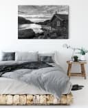 Pixxprint Leinwandbild Sonnenaufgang Fjord Norwegens Bunt Bild 3