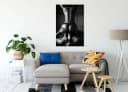 Pixxprint Leinwandbild Erotisches Paar Kunst B&W Schwarz/Weiß Bild 1