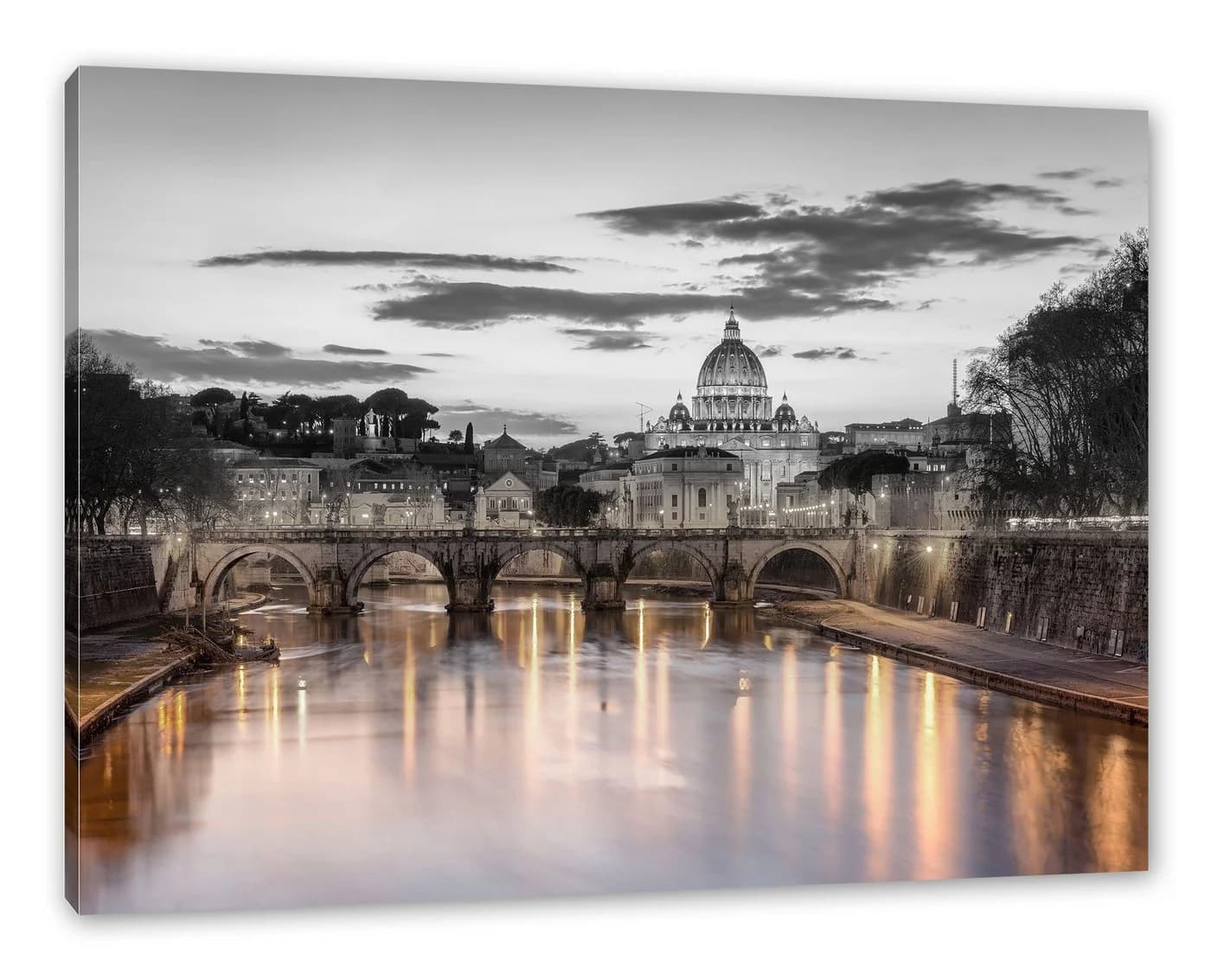 Pixxprint Leinwandbild Basilika St. Peter Rom Bunt - Bild 2