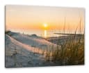 Pixxprint Leinwandbild Dünenblick Meer Sonnenuntergang Bild 2