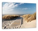 Pixxprint Leinwandbild Weg zum Strand durch die Dünen Bild 2