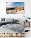 Pixxprint Leinwandbild Weg zum Strand durch die Dünen Bild 3
