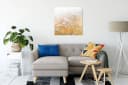 Pixxprint Leinwandbild Romantische Blumenwiese Bunt/Gelb Bild 1