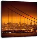 Pixxprint Leinwandbild San Francisco Skyline Bunt Bild 2