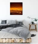 Pixxprint Leinwandbild San Francisco Skyline Bunt Bild 3
