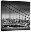 Pixxprint Leinwandbild San Francisco Skyline Bunt Schwarz Bild 2