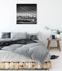 Pixxprint Leinwandbild San Francisco Skyline Bunt Schwarz Bild 3