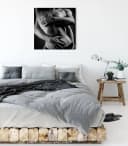 Pixxprint Leinwandbild Sinnliche Umarmung von hinten nackt, Leinwandbild fertig bespannt, inkl. Zackenaufhänger Bild 3