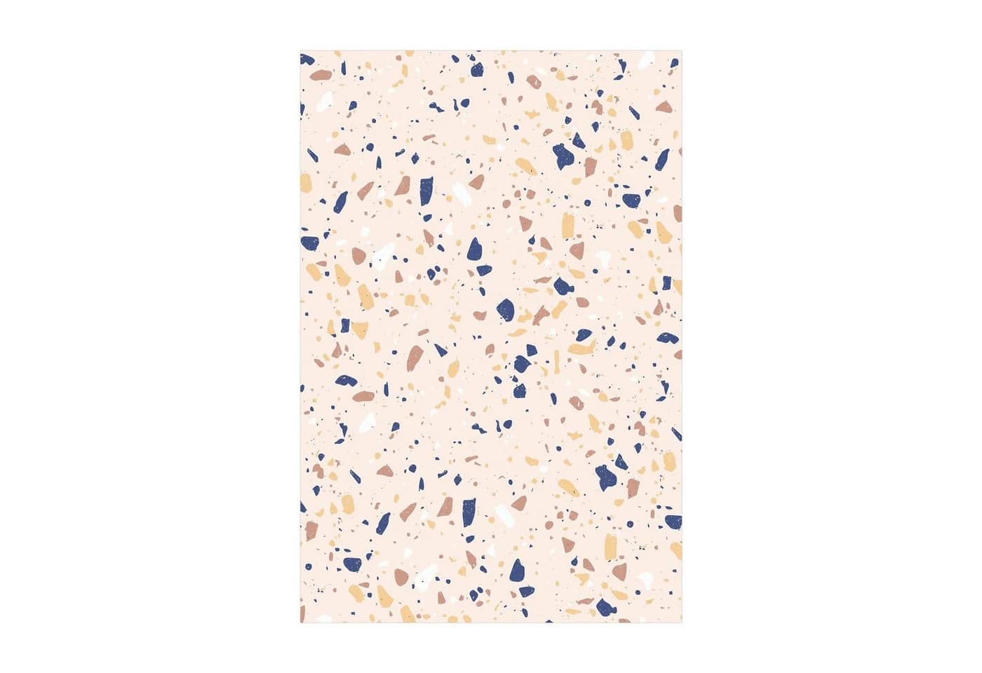 Bilderdepot24 Vinylteppich Beige Terrazzo Muster Nass Wischbar - Bild 2