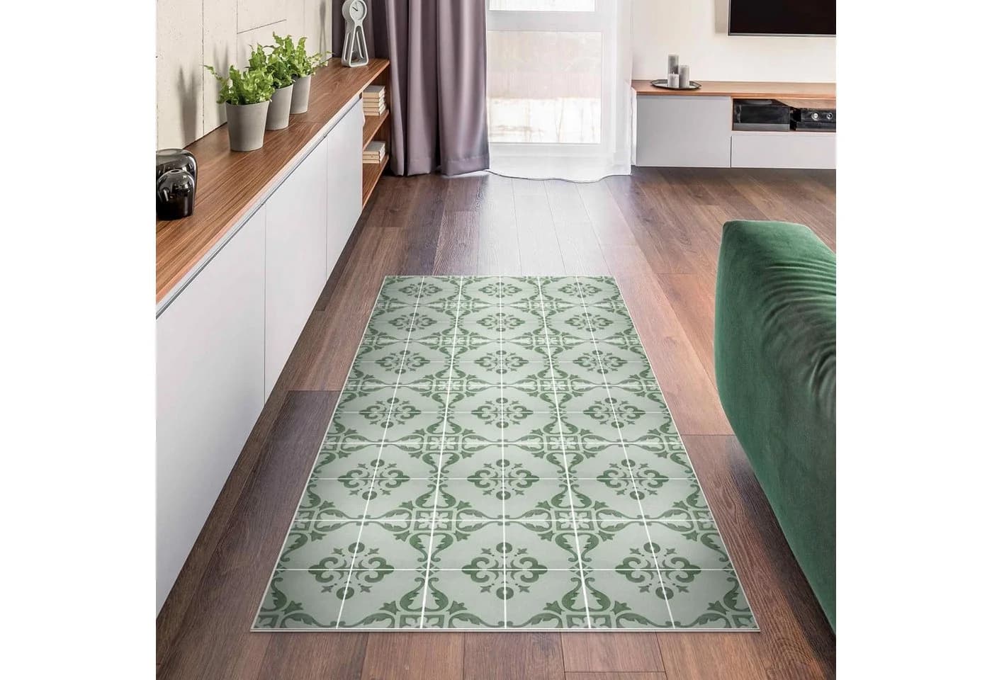 Bilderdepot24 Vinyl-Teppichläufer Grün Modern Nasswischbar - Bild 4