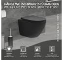 LuxeBath Wand-WC Spülrandlos Schwarz matt mit Softclose WC-Sitz Bild 1