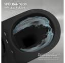 LuxeBath Wand-WC Spülrandlos Schwarz matt mit Softclose WC-Sitz Bild 5