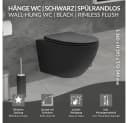 LuxeBath Spülrandloses Hänge-WC Schwarz Matt mit Softclose-Sitz Bild 1