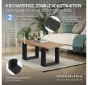 ECD Germany Tischbein 2x Schwarz Pulverbeschichteter Stahl Industrial Design Bild 1