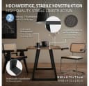 ECD Germany Tischbein 2x Trapez Design Schwarz Pulverbeschichtet Bild 1