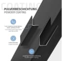 ECD Germany Tischbein 2x Trapez Design Schwarz Pulverbeschichtet Bild 3