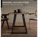 ECD Germany Tischbein 2x Trapez Design Schwarz Pulverbeschichtet Bild 4