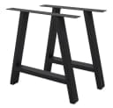 ECD Germany Tischbein 2x A-Design Schwarz Pulverbeschichteter Stahl Bild 2