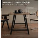 ECD Germany Tischbein 2x A-Design Schwarz Pulverbeschichteter Stahl Bild 4