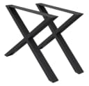 ECD Germany Tischbein X-Design Schwarz Stahl 60x72 cm Bild 2