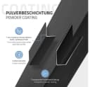 ECD Germany Tischbein X-Design Schwarz Stahl 60x72 cm Bild 3
