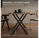 ECD Germany Tischbein X-Design Schwarz Stahl 60x72 cm Bild 4