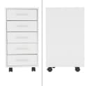 ML-DESIGN Rollcontainer Weiß 5 Schubladen Büroschrank Bild 1