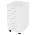 ML-DESIGN Rollcontainer Weiß 5 Schubladen Büroschrank Bild 2
