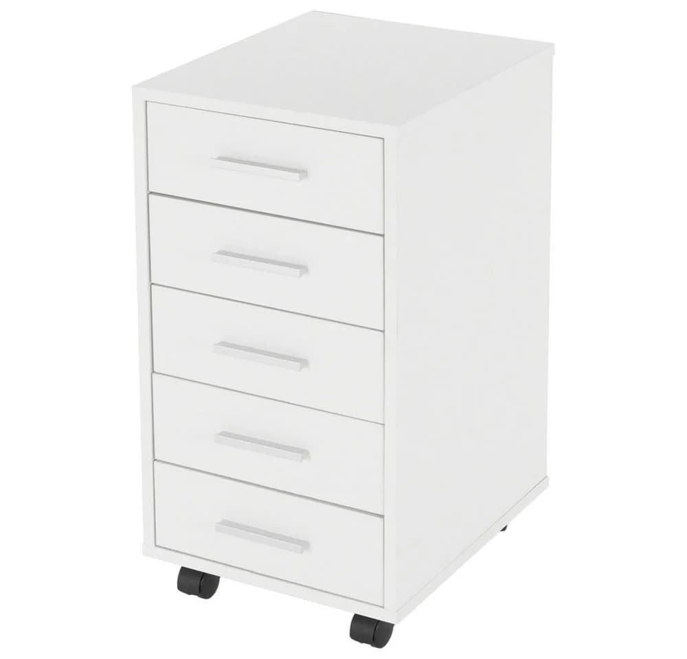 ML-DESIGN Rollcontainer Weiß 5 Schubladen Büroschrank - Bild 2