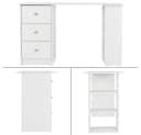 ML-DESIGN Schreibtisch Bürotisch mit 3 Schubladen, 3 Regale und Tastaturauszug Bild 1