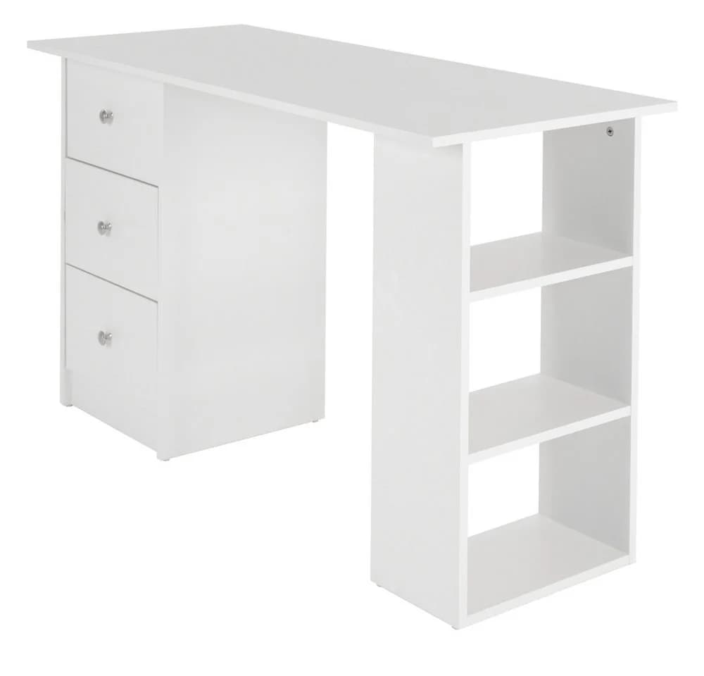 ML-DESIGN Schreibtisch Bürotisch mit 3 Schubladen, 3 Regale und Tastaturauszug - Bild 2