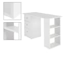 ML-DESIGN Schreibtisch Bürotisch mit 3 Schubladen, 3 Regale und Tastaturauszug Bild 4