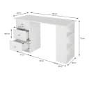 ML-DESIGN Schreibtisch Bürotisch mit 3 Schubladen, 3 Regale und Tastaturauszug Bild 5