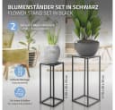 ML-DESIGN Blumenständer Set 2-tlg. Schwarz Metall Wetterfest Bild 1