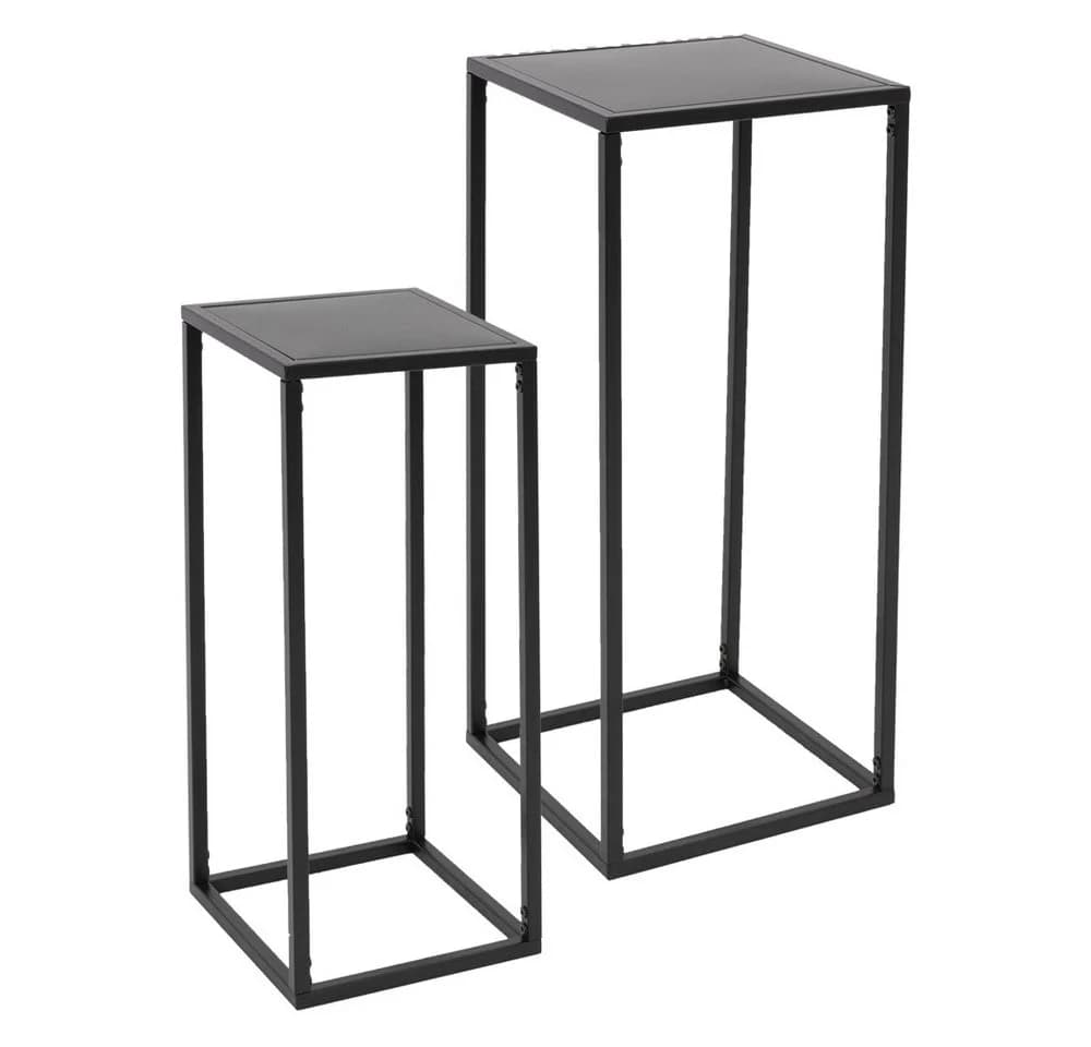 ML-DESIGN Blumenständer Set 2-tlg. Schwarz Metall Wetterfest - Bild 2
