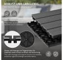 ECD Germany Terrassenfliesen WPC Anthrazit mit Klicksystem & Drainage Bild 3