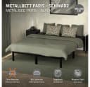 ML-DESIGN Metallbett Doppelbett Paris Schwarz mit Lattenrost Bild 1