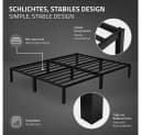 ML-DESIGN Metallbett Doppelbett Paris Schwarz mit Lattenrost Bild 3