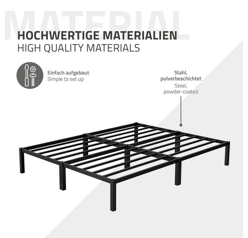 ML-DESIGN Metallbett Doppelbett Paris Schwarz mit Lattenrost - Bild 5