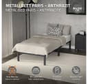 ML-DESIGN Metallbett Paris Einzelbett mit Lattenrost Anthrazit Bild 1