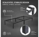 ML-DESIGN Metallbett Paris Einzelbett mit Lattenrost Anthrazit Bild 3