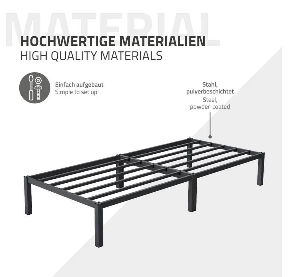 ML-DESIGN Metallbett Paris Einzelbett mit Lattenrost Anthrazit - Bild 5