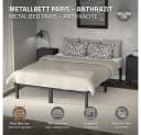 ML-DESIGN Metallbett Doppelbett Paris mit Lattenrost Anthrazit Bild 1